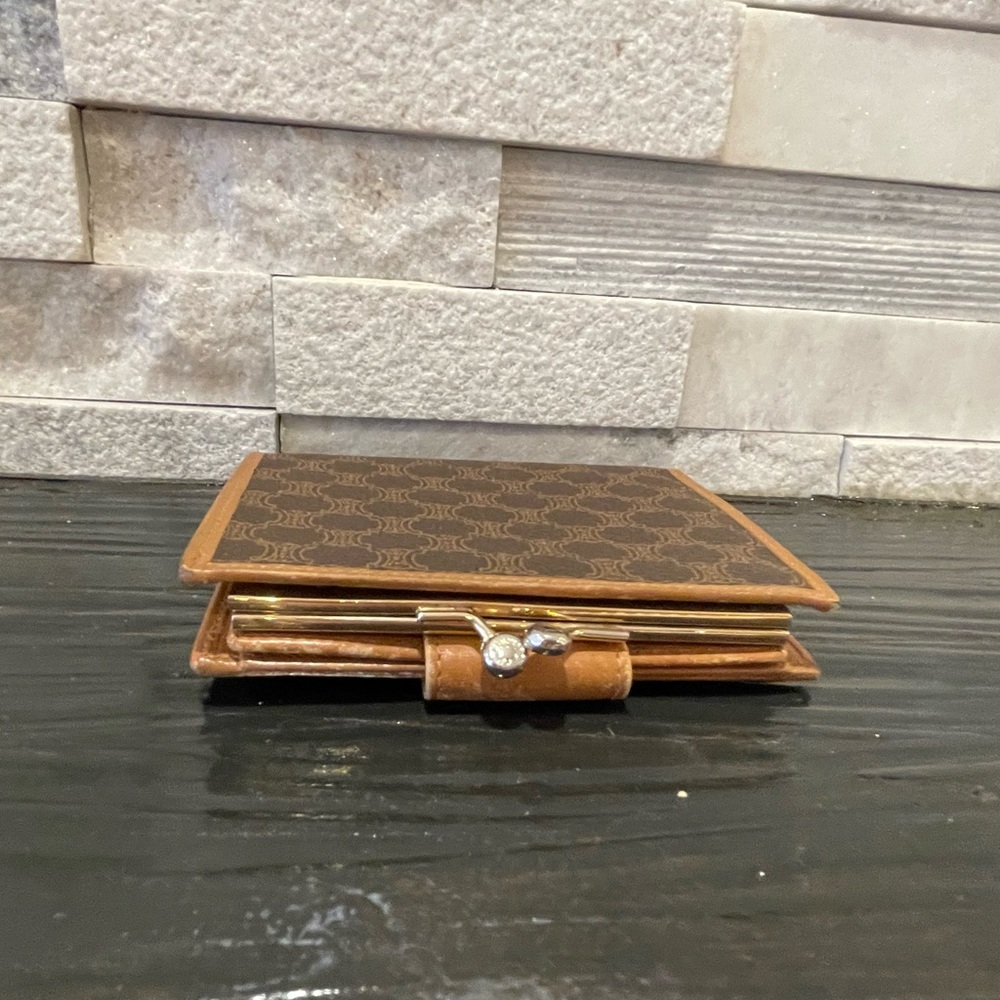 Authentic Celine Macadam Brown & Tan Leather Vintage Wallet - Picture 5 of 7